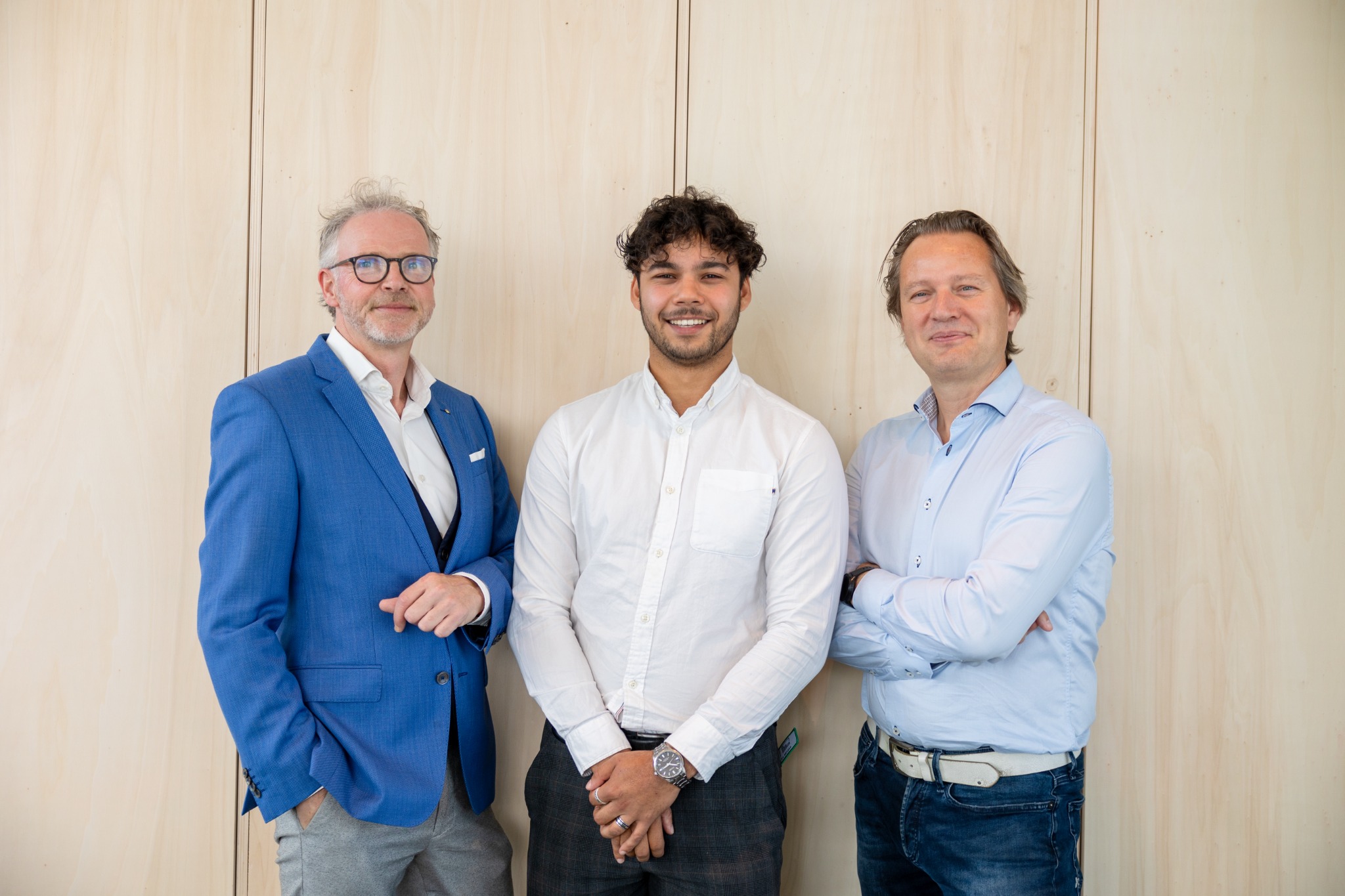 PMA Haarlem team: Bas links, Rein in het midden en Kees rechts
